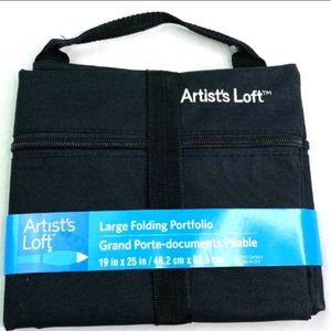 Large Folding Portfolio Art Bag with Pencil Pouch 19" x 25" NWT Gift for Artists